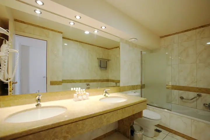 A marble bathroom