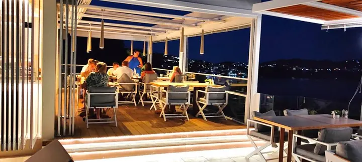 Evening on the dining terrace