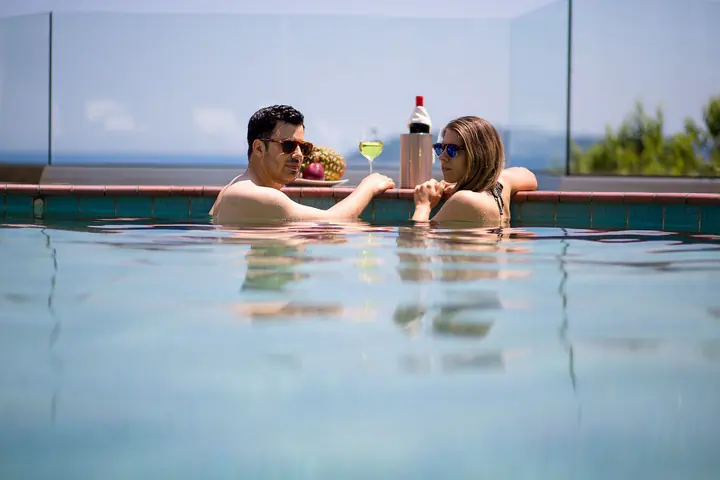 A drink in the pool